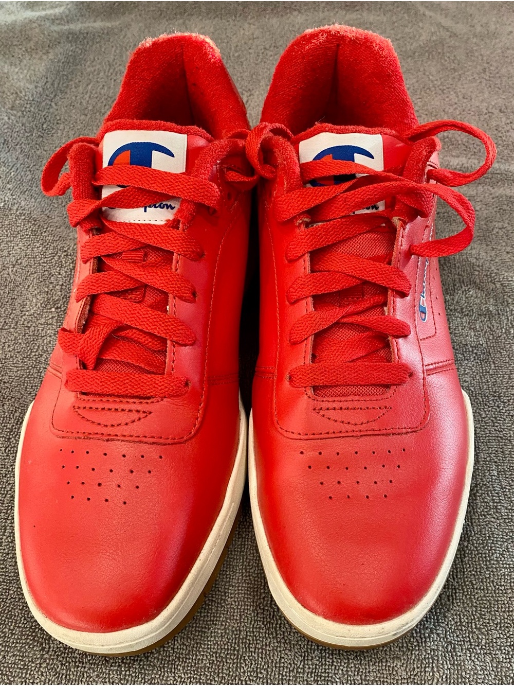 Champion Men's Red Low-Top Sneakers with White Midsole